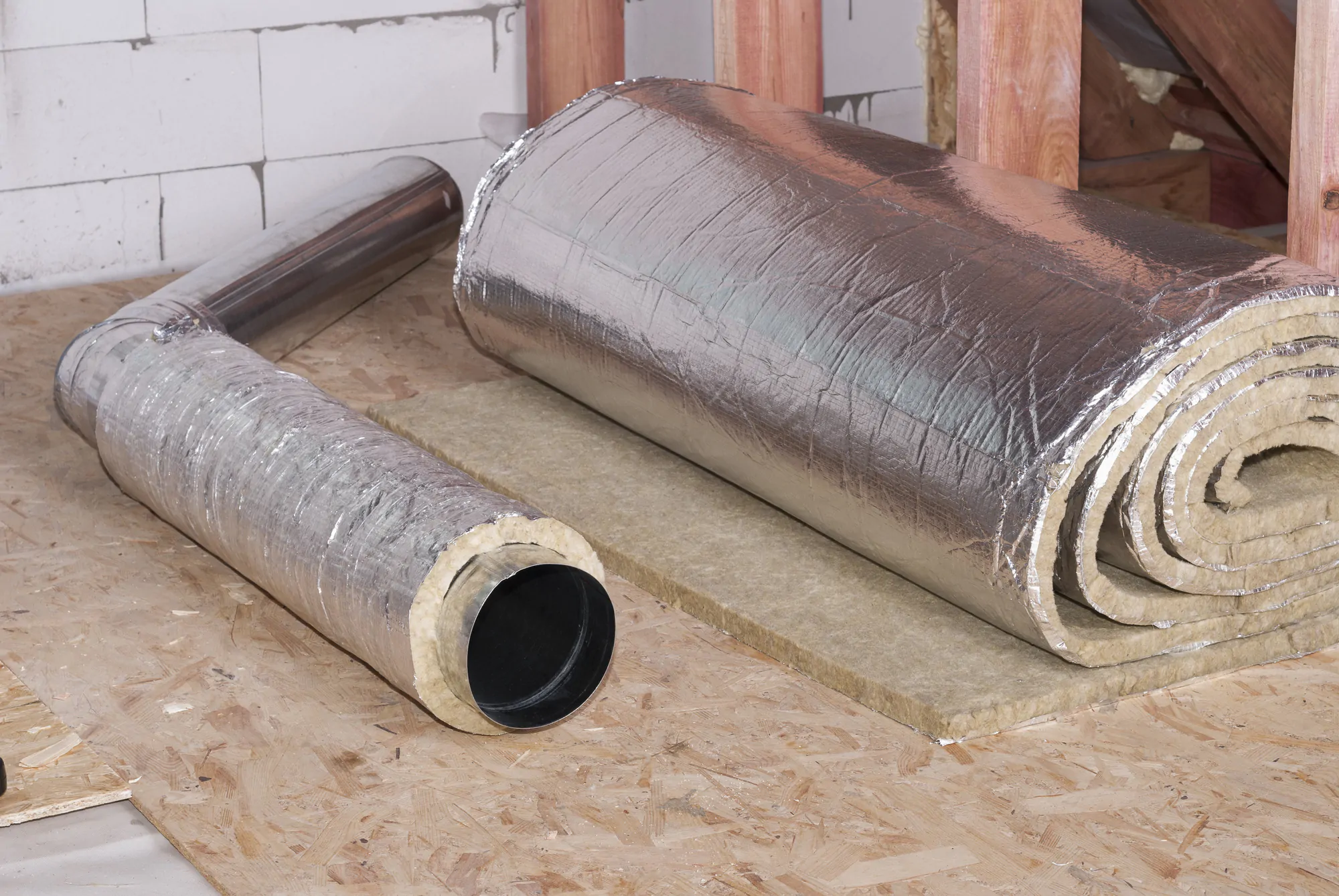 Rolls of underlay for Laminate Flooring with Silver backing