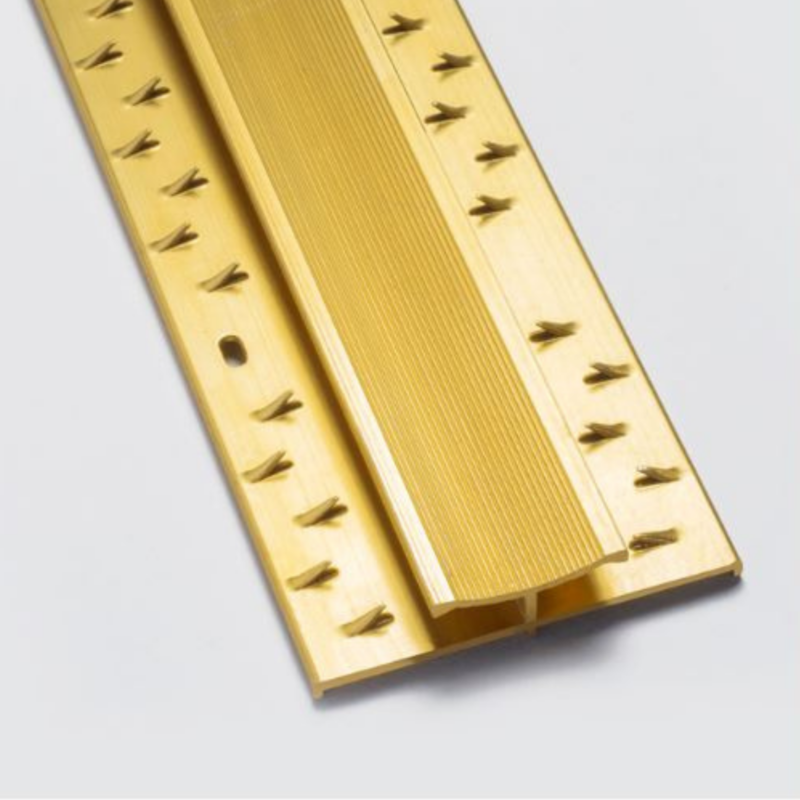 M32 - 7.5mm Double-Edge Heavy Duty Raised Base Door Bar for Carpet & Vinyl Flooring - gold