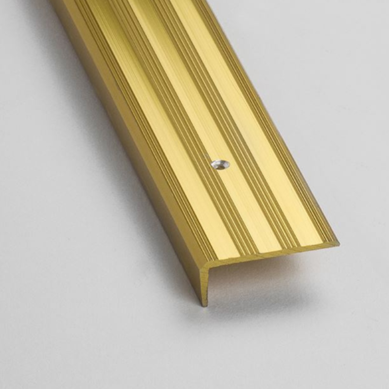 M71 - 15.9mm Matwell Edge Flooring Trim for Hard Flooring (Vinyl / Laminate & Wood) - gold