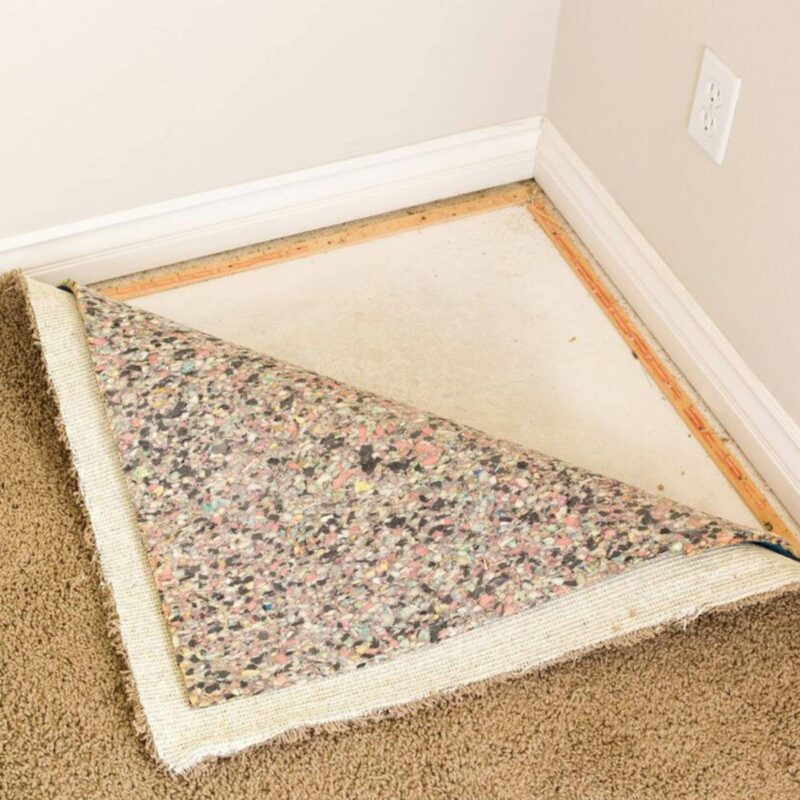 Carpet Gripper Rods on the corner of the floor