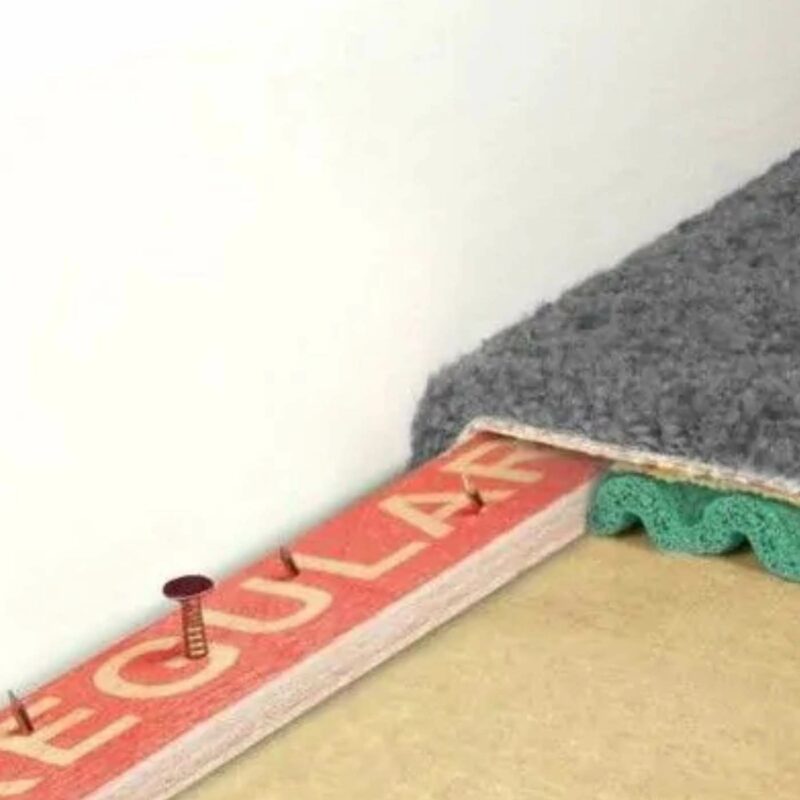 Carpet Gripper Rods with carpet and underlay